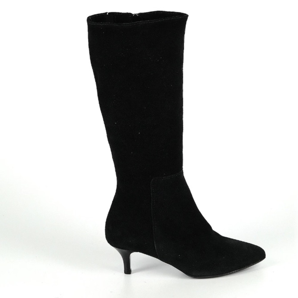 La Canadienne Black Stretch Suede Boots EUC